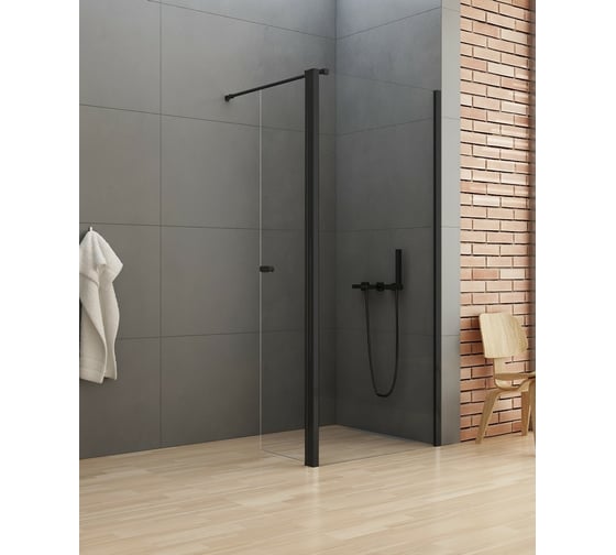Душевое ограждение NEW TRENDY NEW SOLEO BLACK 110x195 (черный) K-0786