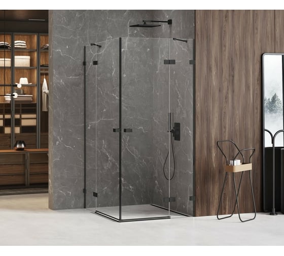 Душевое ограждение NEW TRENDY AVEXA BLACK 90x100x200 черный EXK-1614