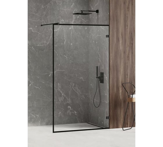Душевое ограждение NEW TRENDY AVEXA BLACK 90x200 черный EXK-2040