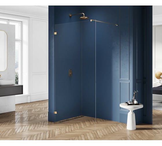 Душевое ограждение NEW TRENDY AVEXA GOLD 70x200 брашированное золото EXK-1816