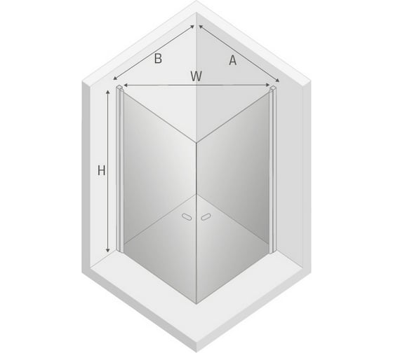 Душевое ограждение NEW TRENDY NEW SOLEO BLACK 2D 90x90x195 (черный) D-0231A/D-0231A