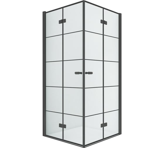 Душевое ограждение NEW TRENDY NEW SOLEO BLACK 80x90x195 (черный) D-0287A/D-0290A