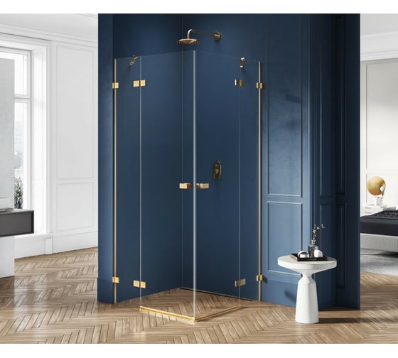 Душевое ограждение NEW TRENDY AVEXA GOLD 80x110x200 брашированное золото EXK-1881