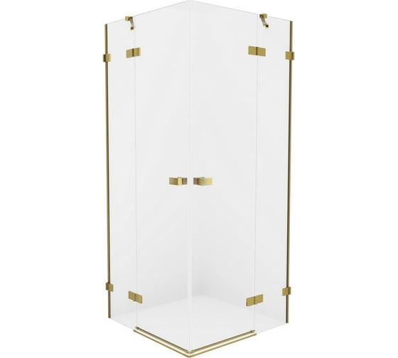 Душевое ограждение NEW TRENDY AVEXA GOLD 100x80x200 брашированное золото EXK-1784 1