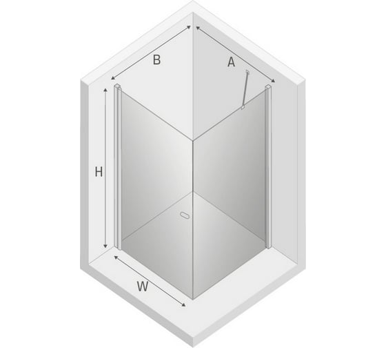 Душевое ограждение NEW TRENDY NEW SOLEO BLACK 90x90x195 (черный) D-0231A/D-0115B