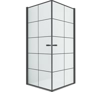 Душевое ограждение NEW TRENDY NEW SOLEO BLACK 90x90x195 (черный) D-0285A/D-0285A