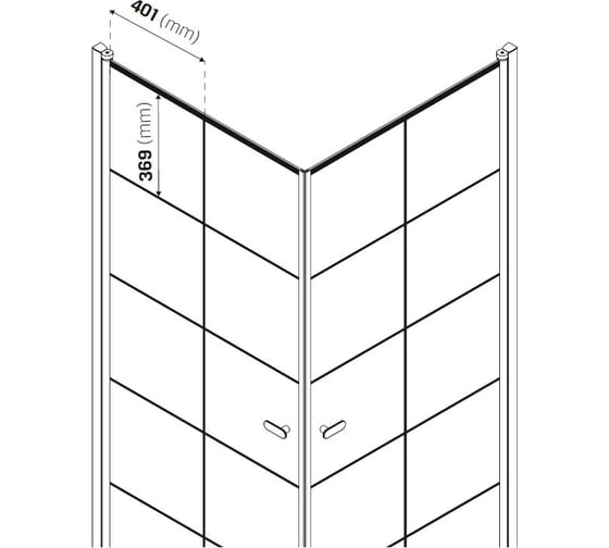 Душевое ограждение NEW TRENDY NEW SOLEO BLACK 90x90x195 (черный) D-0285A/D-0285A