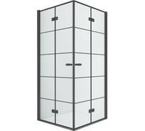 Душевое ограждение NEW TRENDY NEW SOLEO BLACK 90x90x195 (черный) D-0289A/D-0290A