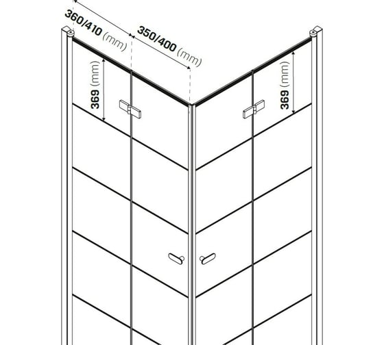 Душевое ограждение NEW TRENDY NEW SOLEO BLACK 90x90x195 (черный) D-0289A/D-0290A