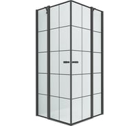 Душевое ограждение NEW TRENDY NEW SOLEO BLACK 90x90x195 (черный) K-0580