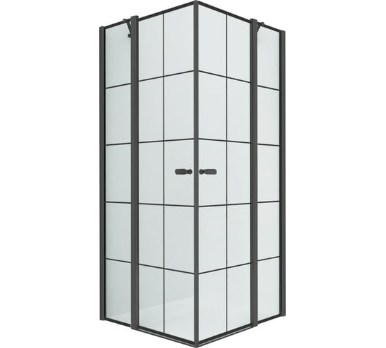 Душевое ограждение NEW TRENDY NEW SOLEO BLACK 90x90x195 (черный) K-0580 1