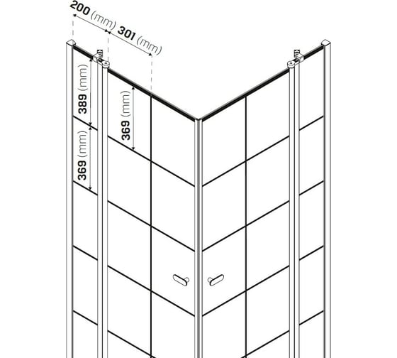 Душевое ограждение NEW TRENDY NEW SOLEO BLACK 90x90x195 (черный) K-0580