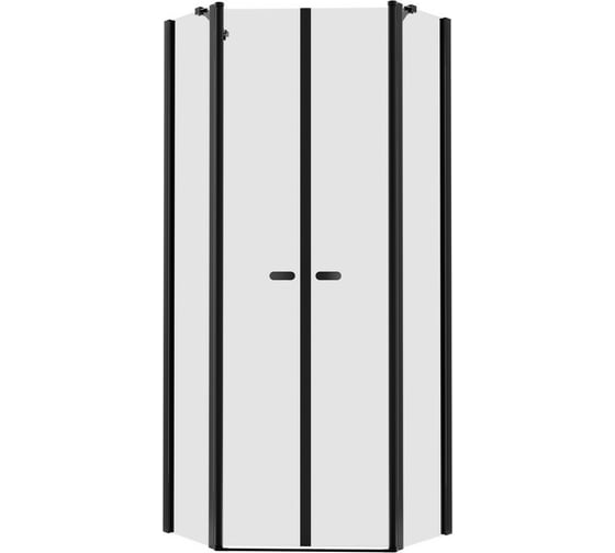 Душевое ограждение NEW TRENDY NEW SOLEO BLACK 90x90x195 (черный) K-0617 1
