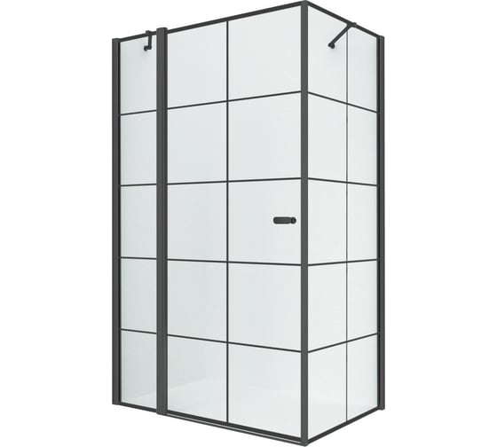 Душевое ограждение NEW TRENDY NEW SOLEO BLACK L 90x90x195 (черный) K-0579 1