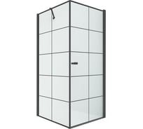 Душевое ограждение NEW TRENDY NEW SOLEO BLACK R 90x90x195 (черный) D-0285A/D-0121B