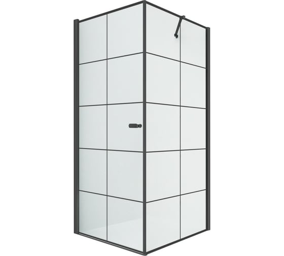 Душевое ограждение NEW TRENDY NEW SOLEO BLACK L 90x90x195 (черный) D-0285A/D-0120B 1