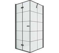 Душевое ограждение NEW TRENDY NEW SOLEO BLACK L 90x90x195 (черный) D-0289A/D-0120B