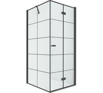 Душевое ограждение NEW TRENDY NEW SOLEO BLACK R 90x90x195 (черный) D-0290A/D-0121B