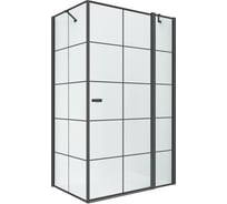 Душевое ограждение NEW TRENDY NEW SOLEO BLACK R 90x90x195 (черный) K-0581