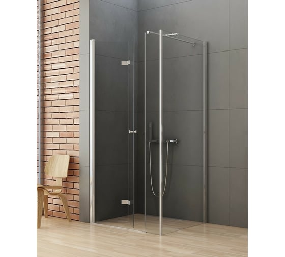 Душевое ограждение NEW TRENDY NEW SOLEO PLUS складные двери L 110x120x195 (хром) K-0629