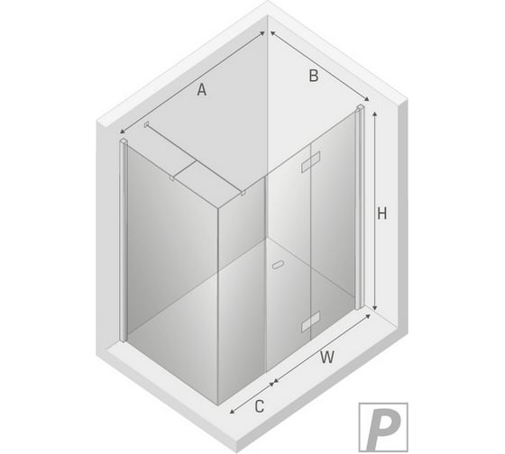 Душевое ограждение NEW TRENDY NEW SOLEO PLUS складные двери R 110x100x195 (хром) K-0387