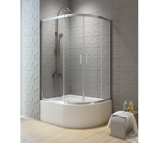 Душевое ограждение NEW TRENDY NEW VARIA 100x80x165 (хром) K-0505