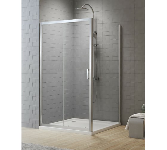 Душевое ограждение NEW TRENDY NEW VARIA 100x90x190 (хром) D-0189A/D-0102B