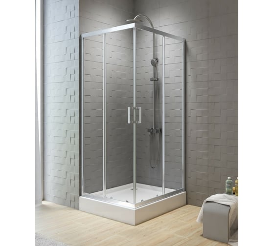 Душевое ограждение NEW TRENDY NEW VARIA 80x80x190 (хром) K-0474