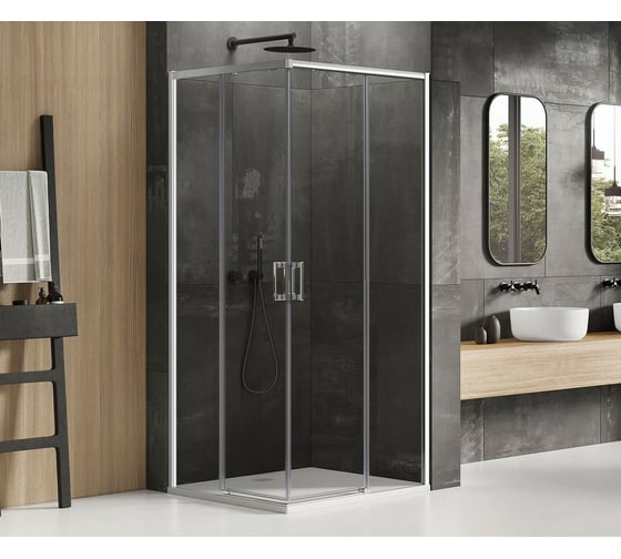 Душевое ограждение NEW TRENDY PRIME 100x90x200 (хром) D-0298A/D-0297A