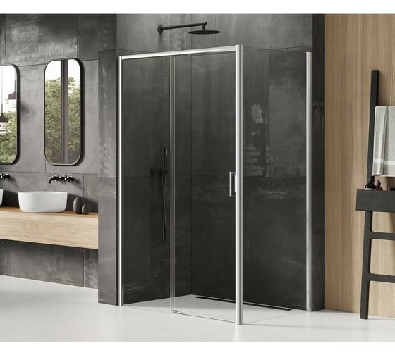 Душевое ограждение NEW TRENDY PRIME 150x70x200 (хром) D-0308A/D-0122B