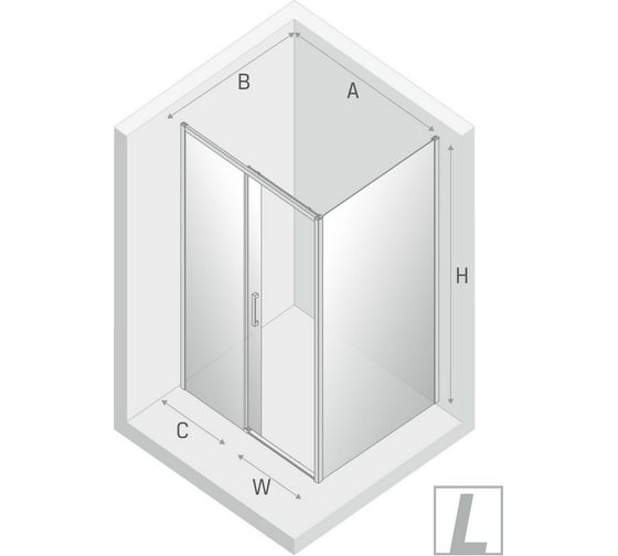 Душевое ограждение NEW TRENDY PRIME 150x70x200 (хром) D-0308A/D-0122B