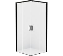 Душевое ограждение NEW TRENDY PRIME BLACK 100x80x200 (черный) D-0316A/D-0313A