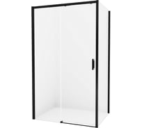 Душевое ограждение NEW TRENDY PRIME BLACK L 130x80x200 (черный) D-0322A/D-0128B