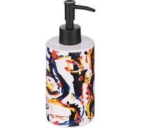 Дозатор для жидкого мыла Moroshka Expressia, 7,8x7,8x18 см., цвет белый, черный, желтый 932-308-01