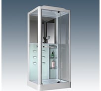 Душевая кабина с тропическим душем Loranto CS 126 L 90х100х215 см, белая (левая) распашная дверь, справа налево 00054489