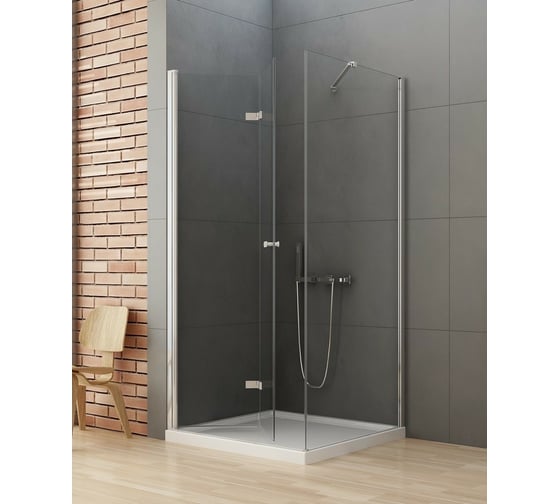 Душевое ограждение NEW TRENDY NEW SOLEO складные двери L 100x90x195 хром D-0150A/D-0088B