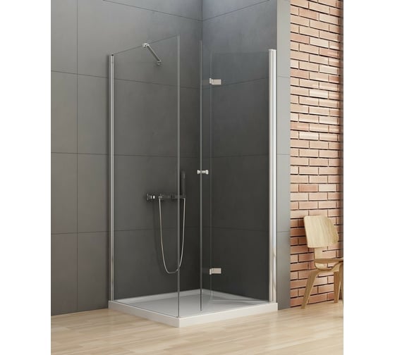 Душевое ограждение NEW TRENDY NEW SOLEO складные двери R 90x100x195 хром D-0153A/D-0089B