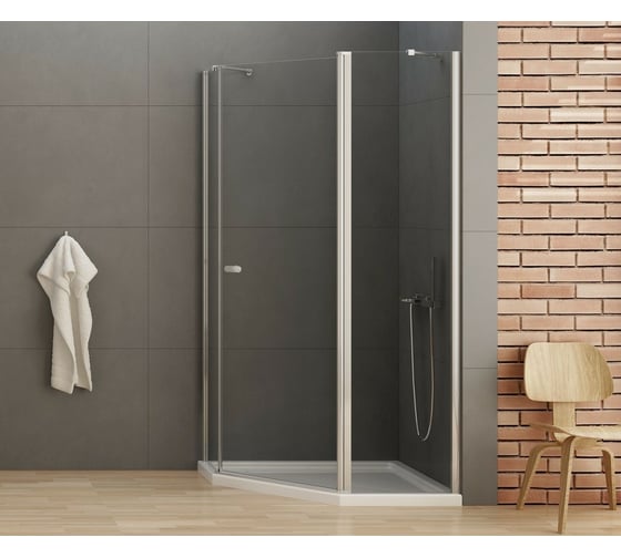 Душевое ограждение NEW TRENDY NEW SOLEO 100x80x195 хром K-0608