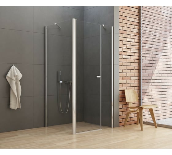 Душевое ограждение NEW TRENDY NEW SOLEO 90x100x195 хром K-0694
