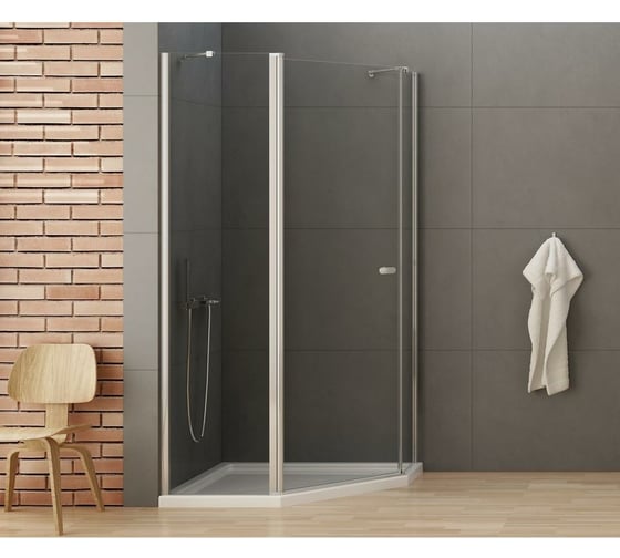 Душевое ограждение NEW TRENDY NEW SOLEO 100x80x195 хром K-0739