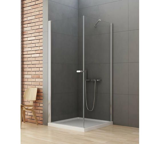 Душевое ограждение NEW TRENDY NEW SOLEO 100x90x195 хром D-0142A/D-0088B
