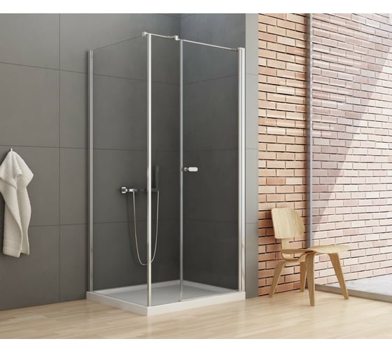 Душевое ограждение NEW TRENDY NEW SOLEO 100x90x195 хром K-0360