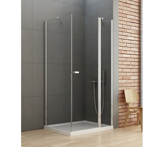 Душевое ограждение NEW TRENDY NEW SOLEO 100x90x195 хром K-0398