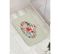 Коврик для ванной JOYARTY "новогодняя игрушка" противоскользящий, 52x77 см bath_419805