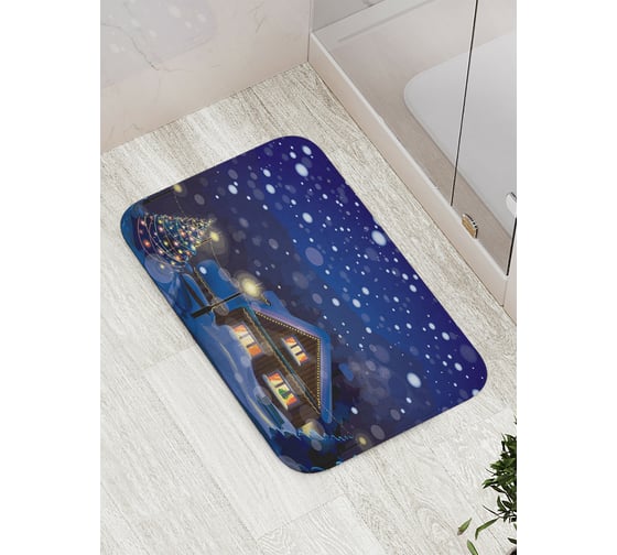 Коврик для ванной JOYARTY "новогодняя сказка" противоскользящий, 52x77 см bath_419806 1