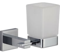 Стакан Savol стеклянный, с настенным держателем, хром s-06558a 23984