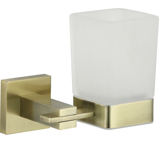 Стакан Savol стеклянный, с настенным держателем, бронза s-06558c 23985 1