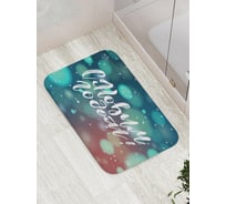 Коврик для ванной JOYARTY "новогоднее послание" противоскользящий, 52x77 см bath_419810