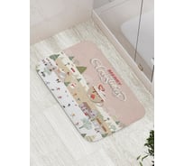 Коврик для ванной JOYARTY "рождественский город" противоскользящий, 52x77 см bath_419814