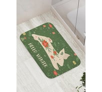 Коврик для ванной JOYARTY "праздничный заяц" противоскользящий, 52x77 см bath_419816